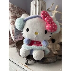 New Hello Kitty and Friends series 2 plush toy winter snow dress and earmuffs